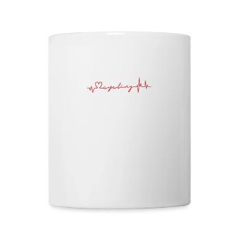 Mon cœur bat pour exceller le rythme cardiaque ECG ECG - Mug blanc - blanc - Devant