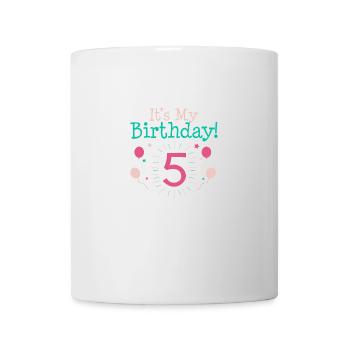 C'est mon 5ème cadeau d'anniversaire 5 ans Cadeaux cinquième B - Mug blanc - blanc - Devant