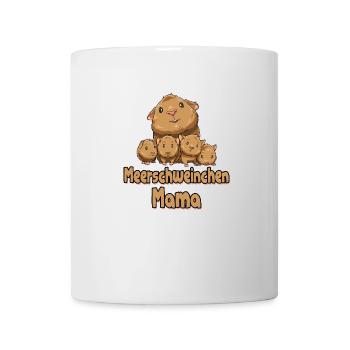 Lustige Meerschweinchen Mama mit Ihren Kindern - Tasse - Weiß - Vorne