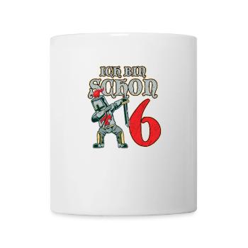 Ritter Geburtstag ich bin schon 6 Geburtstagsshirt - Tasse - Weiß - Vorne