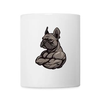 Bouledogue Français Chien Muscles Musculation - Mug blanc - blanc - Devant