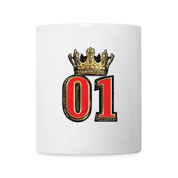 1 Couronne de chiffres - Mug blanc - blanc - Devant