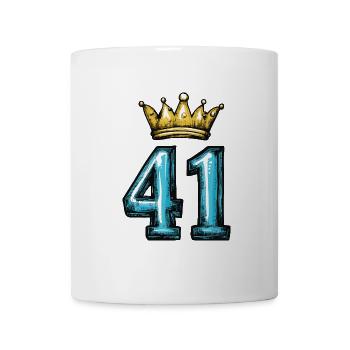 41 Zahl Krone - Tasse - Weiß - Vorne