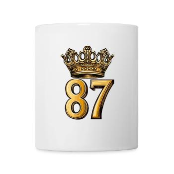 87 Zahl Krone - Tasse - Weiß - Vorne