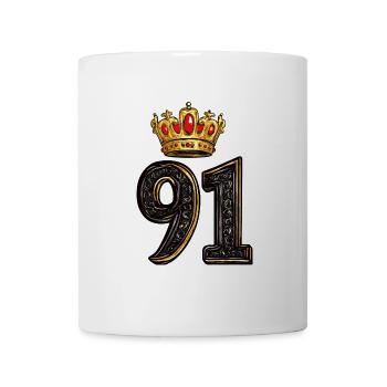 91 Number Crown - Mug - white - Front