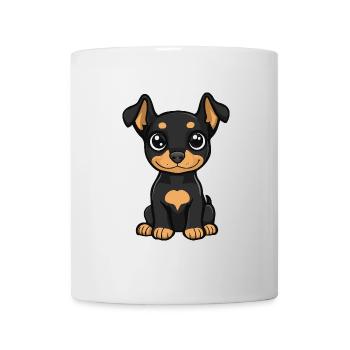 Doberman Hund Niedlich - Tasse - Weiß - Vorne