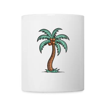 Palme Insel - Tasse - Weiß - Vorne