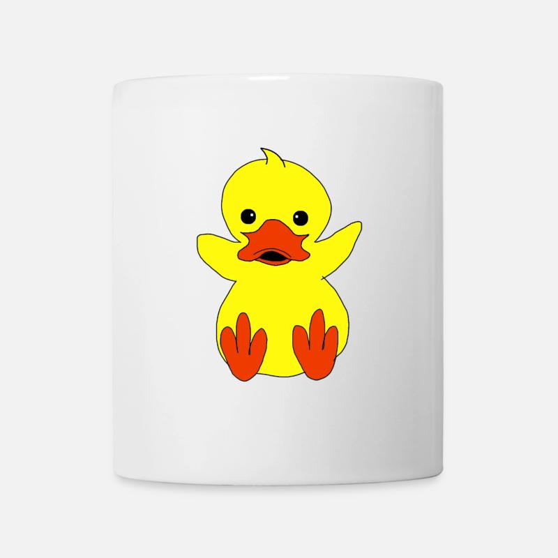 Quakendes Gelbes Entchen - Tasse - Weiß