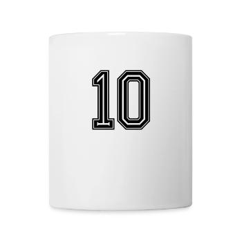 Number 10 Sport Design Outline - Mug - white - Front