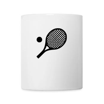 racket de tennis - Mug blanc - blanc - Devant