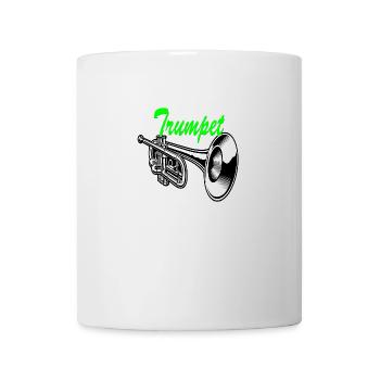Trumpet Cartoon Art Design - Tasse - Weiß - Vorne