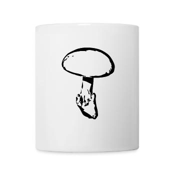 Mushroom black, mushroom picking - Mug - white - Front