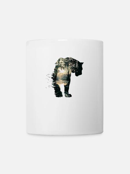 Tiger Wildkatze Jungle - Tasse - Weiß
