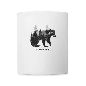 Protéger la forêt de ratons laveurs Nature - Mug blanc - blanc - Devant