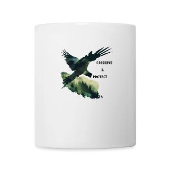 Préserver et protéger Perroquet Oiseau Ara Nature sauvage - Mug blanc - blanc - Devant