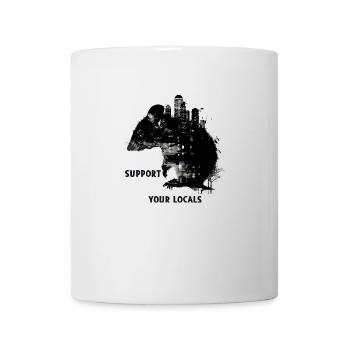 Support your locals Ratte Skyline Stadt - Tasse - Weiß - Vorne
