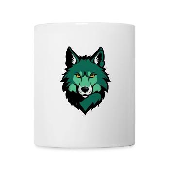 Cartoon Comic Cooler Mascot Wolf - Tasse - Weiß - Vorne