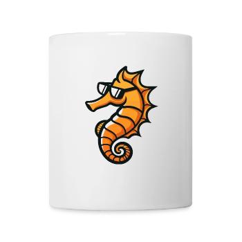 Seepferd Cool Comic - Tasse - Weiß - Vorne