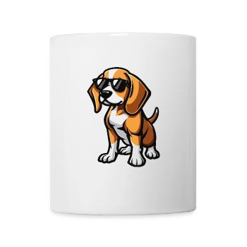 Beagle Hunde Cool Comic - Tasse - Weiß - Vorne