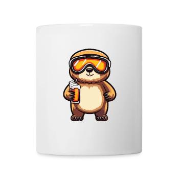 Faultier Apres Ski Bier - Tasse - Weiß - Vorne