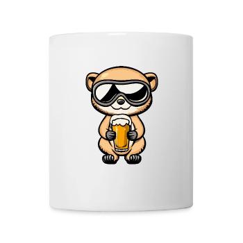 Bière après-ski Meerkat - Mug blanc - blanc - Devant