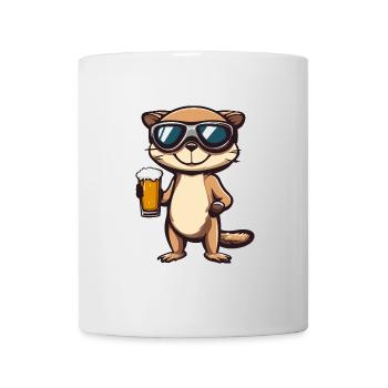 Suricate Après-Ski Bière Bande Dessinée - Mug blanc - blanc - Devant
