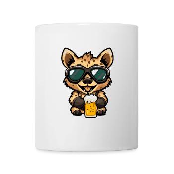 Hyena Après-Ski Bière Bande Dessinée - Mug blanc - blanc - Devant