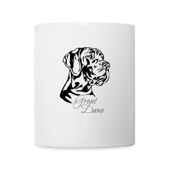 Portrait de chien Great Dane Wilsigns Great Dane Dogs - Mug blanc - blanc - Devant