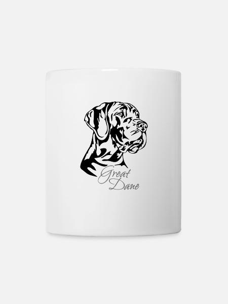 Great Dane Wilsigns Hundeportrait Hunde Dogge - Tasse - Weiß