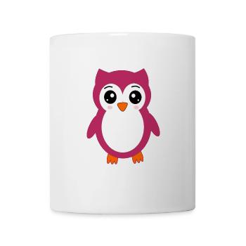 Kawaii Eule Kawaii Chibi Kawaii Tiere - Tasse - Weiß - Vorne