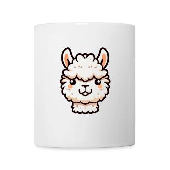 Alpaca Llama Head Comic Cartoon - Mug - white - Front