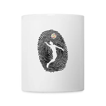 Volleyball Fingerprint DNA Black Retro - Mug - white - Front