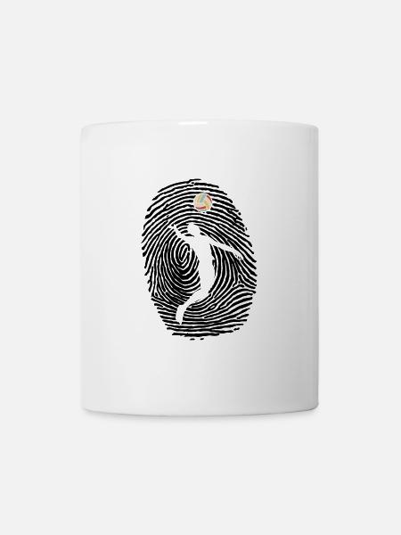 Volleyball Fingerprint DNA Black Retro - Mug - white