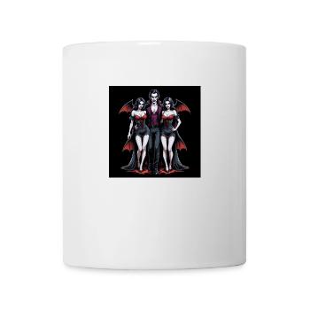 Vampire Couple Halloween Citrouille Chauve-souris Costume - Mug blanc - blanc - Devant