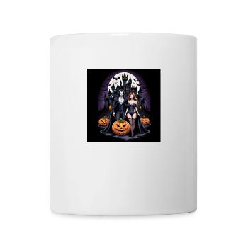 Vampire Paar Halloween Kürbis Fledermaus Kostüm - Tasse - Weiß - Vorne