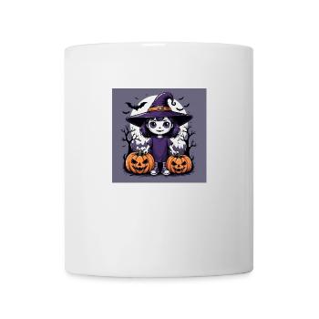 Sorcière mignonne Halloween citrouille cadeau cimetière - Mug blanc - blanc - Devant