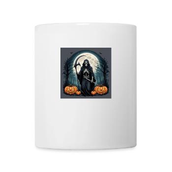 Grim Reaper Pumpkin Halloween Moon Costume Cemetery - Mug - white - Front