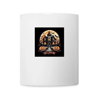 Ghost Castle Halloween Pumpkin Bat - Mug - white - Front