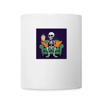 Squelette Coach Popcorn Halloween Cadeau Drôle - Mug blanc - blanc - Devant