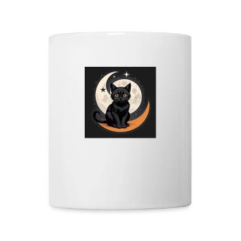 Katze Mond Halloween Geschenk Katzenliebe - Tasse - Weiß - Vorne