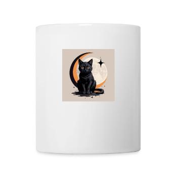 Katze Mond Halloween Geschenk Katzenliebe - Tasse - Weiß - Vorne