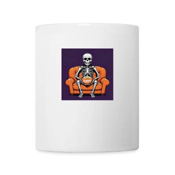 Squelette Coach Popcorn Halloween Cadeau Drôle - Mug blanc - blanc - Devant