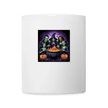 Sorcières Soirée Halloween Citrouille Chaudron Cadeau - Mug blanc - blanc - Devant