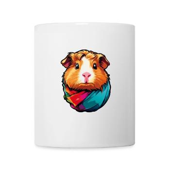 Cute guinea pig with colorful scarf - Mug - white - Front