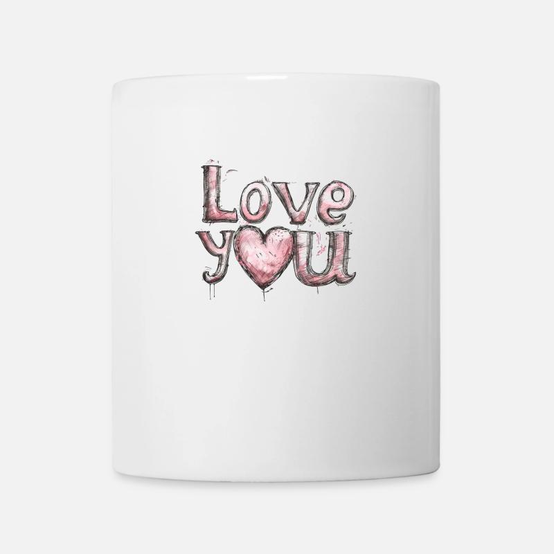 Liebe dich - Tasse - Weiß