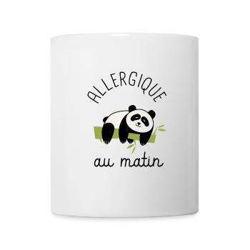 Allergique au matin humour - Mug blanc - blanc - Devant