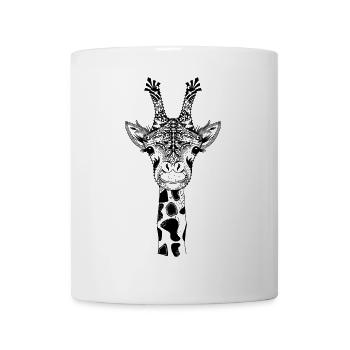 schöne Giraffe aus Ornamenten und Muster - Tasse - Weiß - Vorne