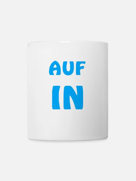 Das heißt auf und nicht in Rügen - Tasse - Weiß