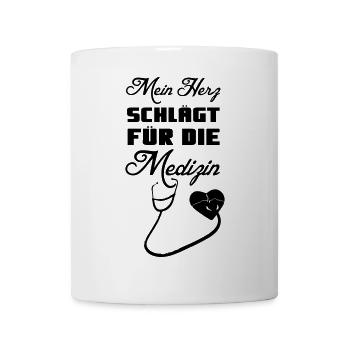 Mein Herz schlägt für die Medizin Geschenk - Tasse - Weiß - Vorne