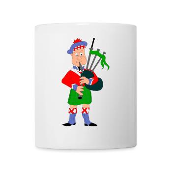 Scotsmen with bagpipes Scotland - Mug - white - Front